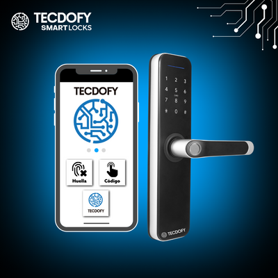 Cerradura electronica inteligente H5 Black Silver TECDOFY SMART LOCKS